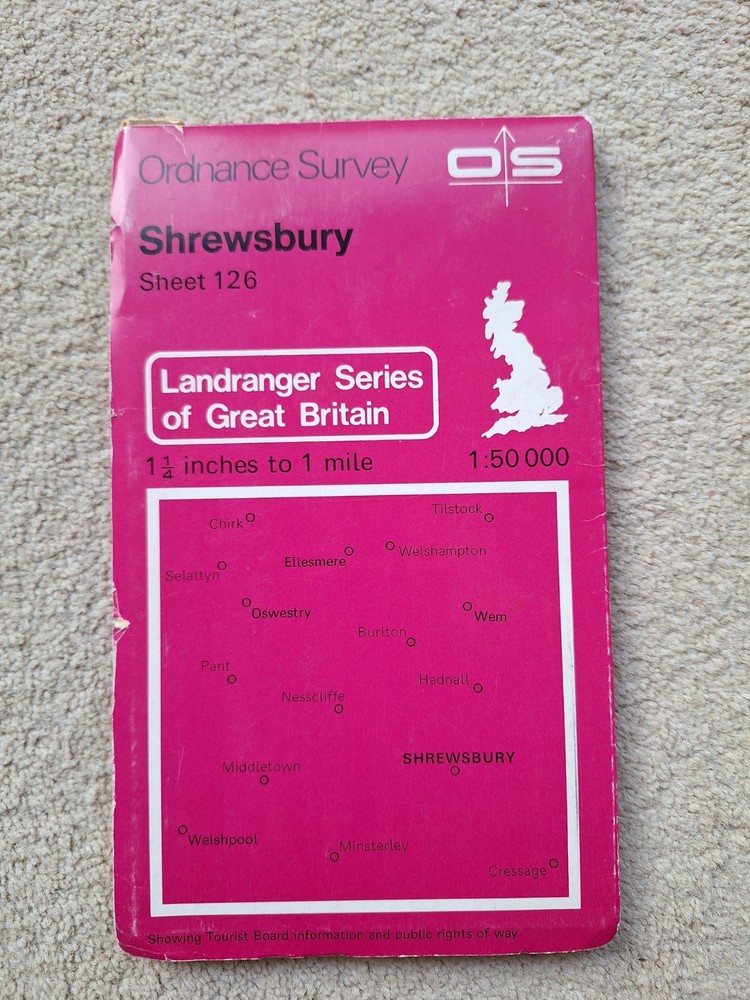 Ordnance Survey Landranger 126 – Shrewsbury – 1:50 000
