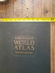 Rand McNally WORLD ATLAS Premier Edition 1929 Green & Gilt cover Color Maps USA