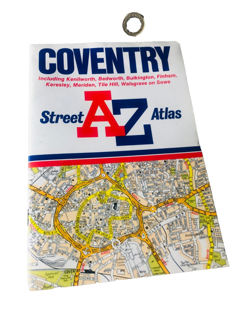 Map Coventry A to Z AZ Vintage ra
