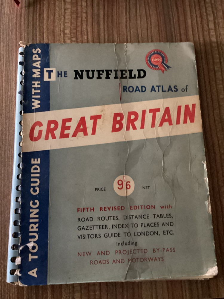 Nuffield Road Atlas of Great Britain 1961 sixth edition- Touring Guide & Maps