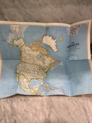 Vintage National Geographic Bird Migration Americas Northeast USA Fold Map 1979