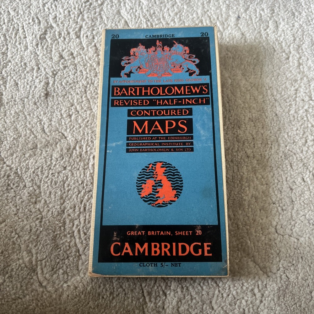 Cambridge Map Bartholomew’s revised half-inch contoured map