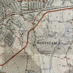 WHITSTABLE HERNE BAY Ordnance Survey Sheet TR16 1:25000 1960 National Grid