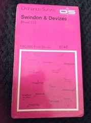 Ordnance Survey Map Sheet 173 – Swindon And Devizes 1974 Good Used