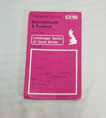OS Ordnance Survey Map Bournemouth Purbeck Poole Landranger Sheet 195