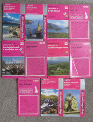 11 Scottish Landranger OS VGC 1 : 50,000 Maps job lot