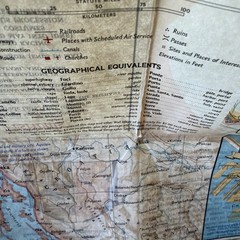 National Geographic June1970 Map Traveler’s Map of Italy Vintage Please See PICS