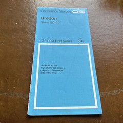 BREDON Ordnance Survey First Series Sheet SO93 1:25,000 1952 rev 1973 Kemerton