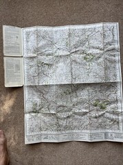 Vintage OS One Inch Map – Montgomery & Llandrindod Wells – Sheet 128 – 1947