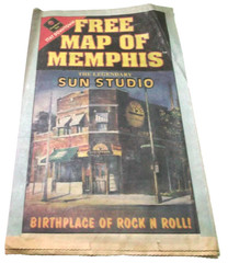 Sun City Memphis Tennessee Free Local City Paper Area Map Vintage 90s Coupons