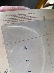 1945 MICHELIN MAP OF AREA OF FRANCE SEE PHOTOS.
