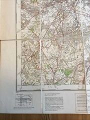 1935 Ordnance Survey One Inch Fifth Edition Cloth Map 115 S.E London & Dartford