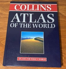 Collins Atlas of the World 2003 Hardcover Maps Geography 15×11 Book EUC