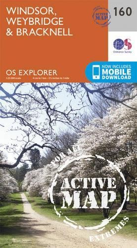 Windsor, Weybridge & Bracknell (Map) OS Explorer Active Map