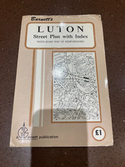 3 x Barnett’s St Albans Luton Bedford Street Plan with Index, 1970’s + HERTS map