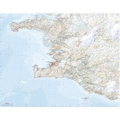 Iceland Touring Map 2 – Southwest – driving, tourist information, multi-language