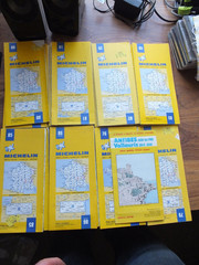 22 x Vintage Michelin French Fold Out Road Maps of France