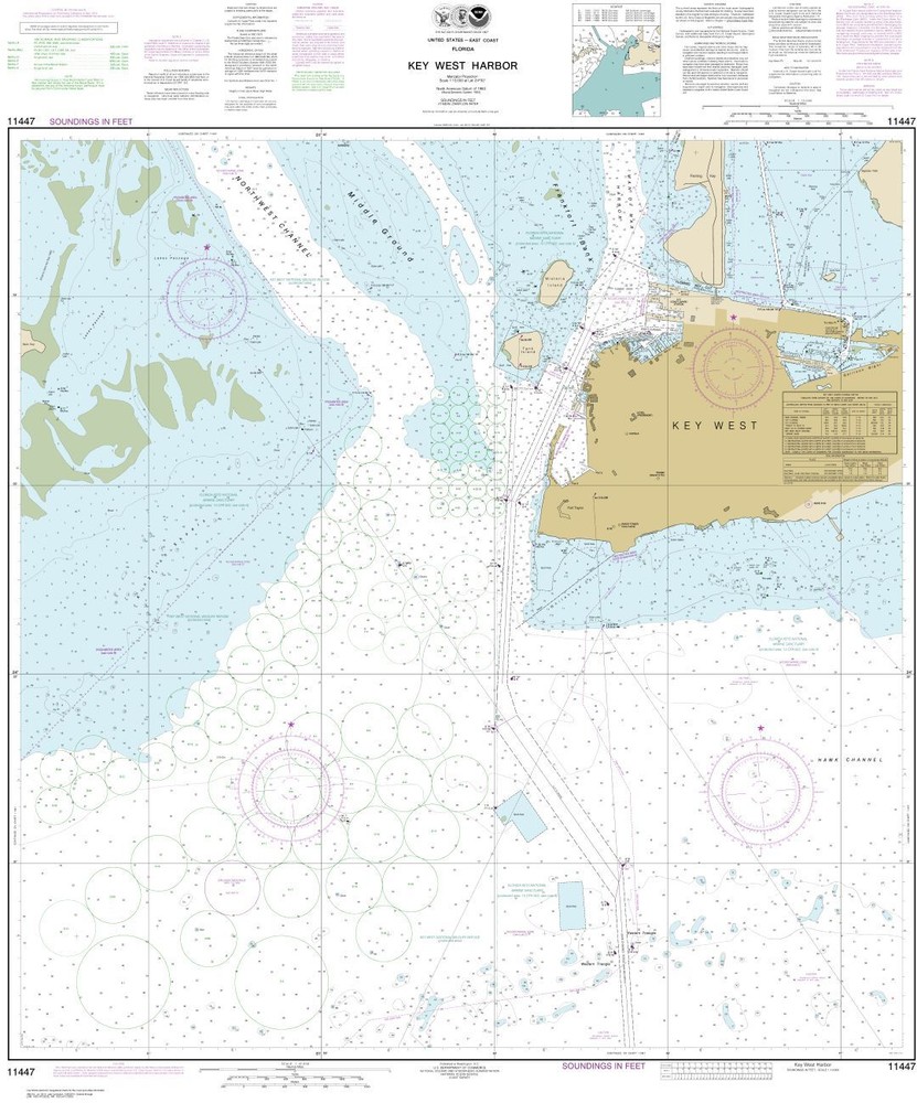 Key West Harbor | Waterproof NOAA Chart 11447
