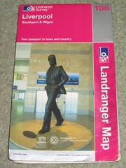 OS Ordnance Survey Landranger Map Sheet 108 Liverpool, Southport & Wigan – 2010