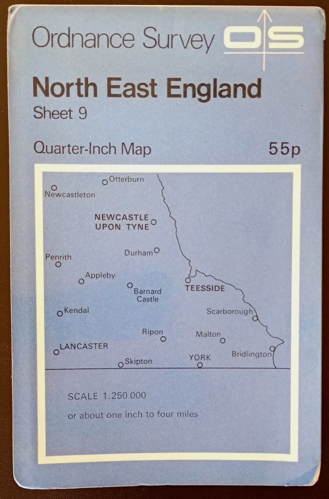 Ordnance Survey Quarter-Inch Map, Sheet 9: North-East England (1974).
