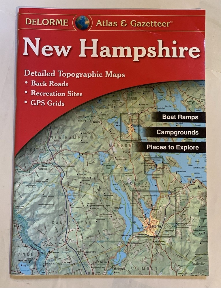 NEW HAMPSHIRE — DeLorme Atlas & Gazetteer — Sixteenth Edition, 2010