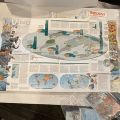 VTG Maps Posters Variety Lot of 78 World Universe Continent Biology Nat Geo READ