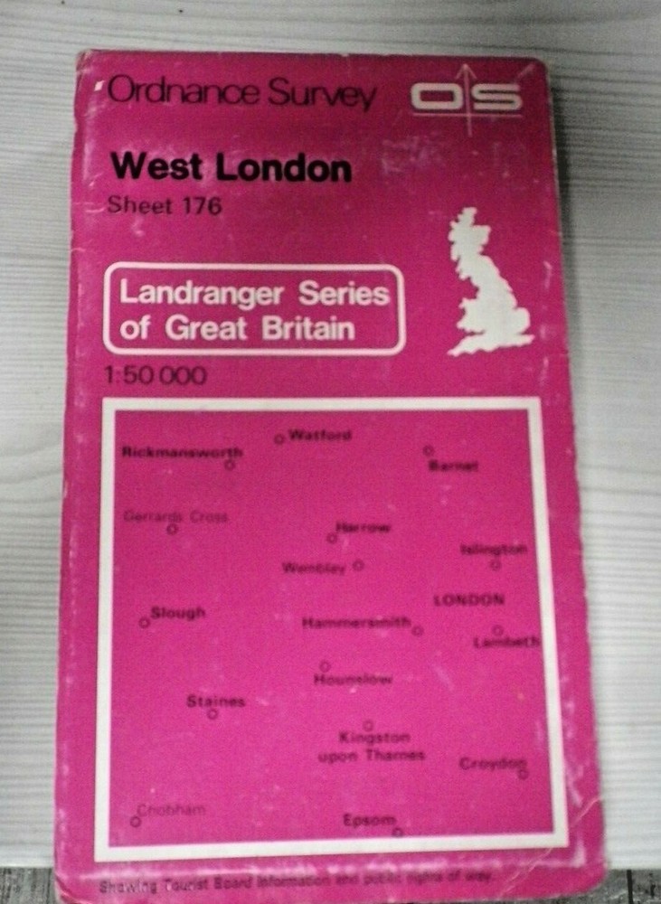 Landranger Series Ordnance Survey Map 1:50000 Sheet 176 West London