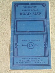 Geographia – Large Scale Road Map of the Lake District; 1920-ish on cloth