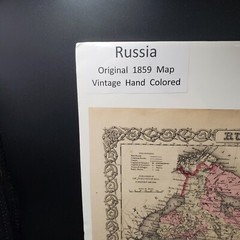 1859 Colton’s General Atlas Map of Russia and Hand Colored