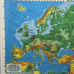 17″ x 22″ Rand McNally Markable Map of Europe and Outline Two-Sided Pre-owned
