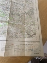 Ordnance Survey Hexham Sheet 77 One Inch Map 1956 Seventh Series