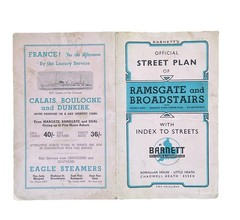 Barnett’s Official Street Plan of Ramsgate and Broadstairs c1960s paper map