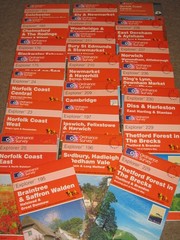 OS Ordnance Survey Explorer maps – Essex & East Anglia – very good condition