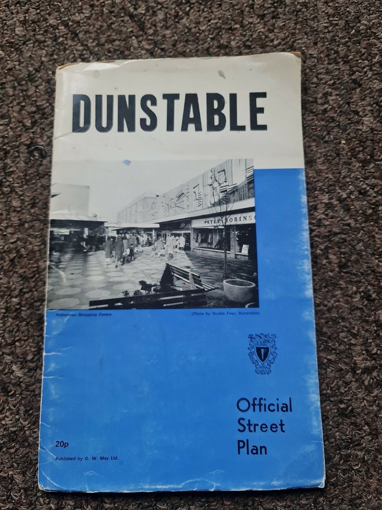 Vintage Dunstable Official Street Plan By G.w.may Ltd
