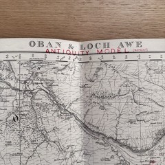 Vintage Ordinance Survey Map Sheet Oban & Loch Awe 1954 Antiquity Reprint