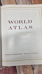 Vintage 1977 World Atlas Hammond Leather Bound Classics Edition Book