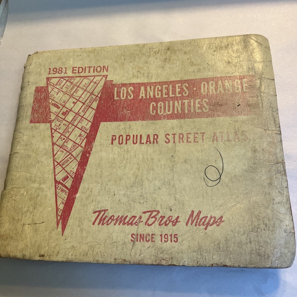 Thomas Bros Los Angeles & Orange Counties Street Atlas Map Book #H