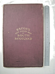 Bacon’s New Survey Map of South Scotland. (2 sheets on cloth). c.1890s. G+.