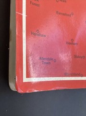OS ONE INCH RED MAP SHEET 77 HEXHAM cir 1964