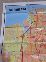 Vintage Surabaya Guide Book & Map 1986