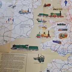 Vintage Bartholomew Railway History Map Of Britain