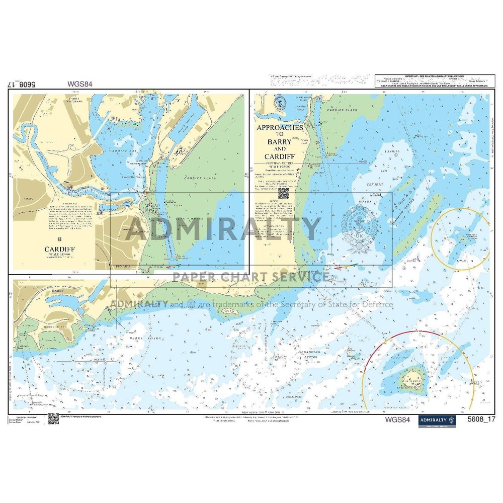 Admiralty Small Craft Chart 5608_17: Approaches to Barry and Cardiff