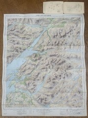 BEN NEVIS & GLEN COE Inc Lorn & Lochaber ORDNANCE SURVEY TOURIST MAP Rev 61 1964