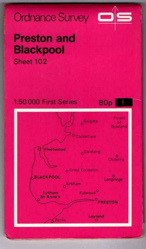 1:50,000 First Series Sheet 102 Preston and Blackpool : Ordnance Survey