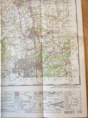 1965 Ordnance Survey One Inch Seventh Series Map 170 London South West