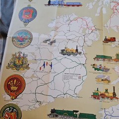 Vintage Bartholomew Railway History Map Of Britain