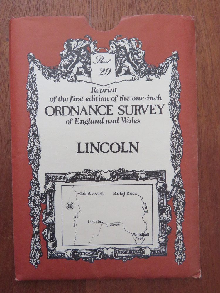 Vintage Lincoln Ordnance Survey Map No 29 reprint 1981 in Envelope Sleeve.