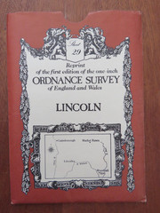 Vintage Lincoln Ordnance Survey Map No 29 reprint 1981 in Envelope Sleeve.