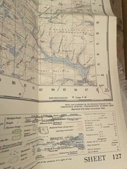 Vintage Ordnance Survey Map Of England And Wales Sheet 127 Aberystwyth Paper