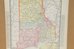 Boston City and Rhode Island Rand McNally 1898 Atlas of the World 14×11″